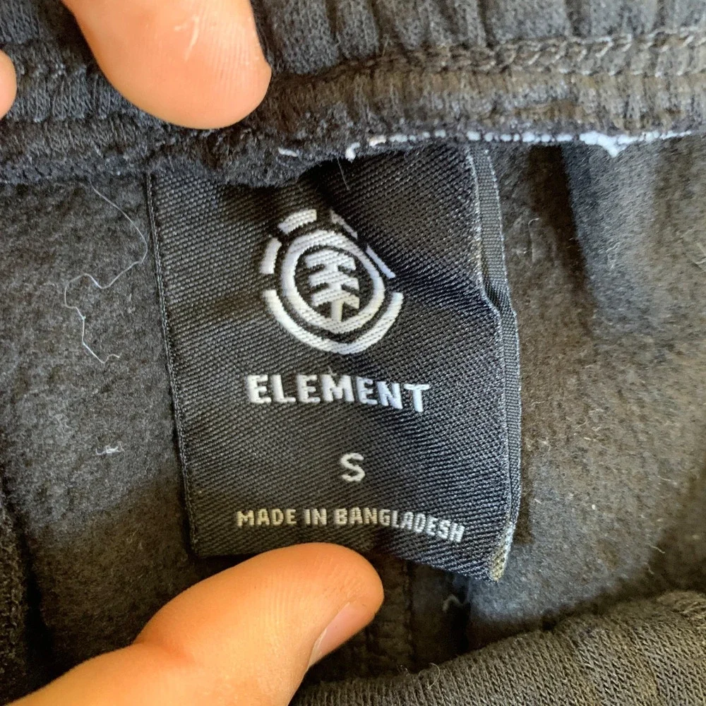 Element Jogger Sweatpants Mens Small Black Excellent Fleece Skater Drawstring